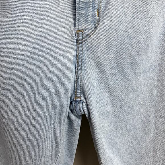 Levi's Studded 721 High Rise Skinny Jeans Raw Hem Light Wash 26 W26 L30 - Picture 8 of 10